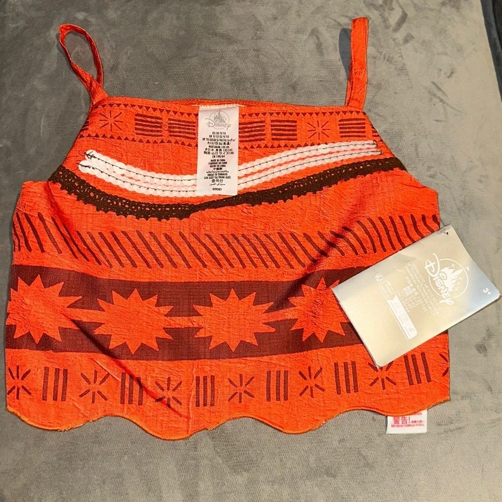 NEW Disney Store Moana Top for Halloween Dress Up Costume Kids 9/10, Top Only